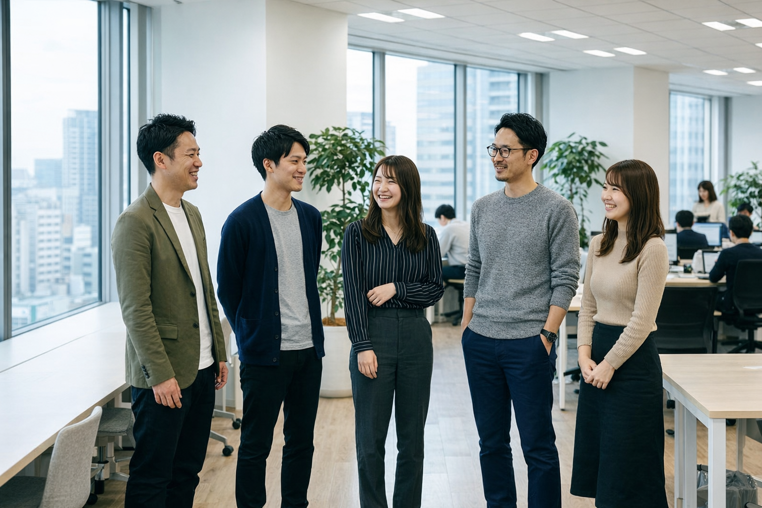 オフィスでのチームの様子